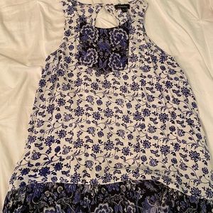 Boutique Navy and White Floral Dress
